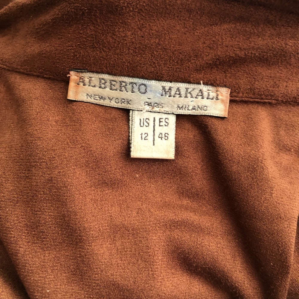 Alberto Makali open front faux suede/snake jackets - Picture 6 of 10